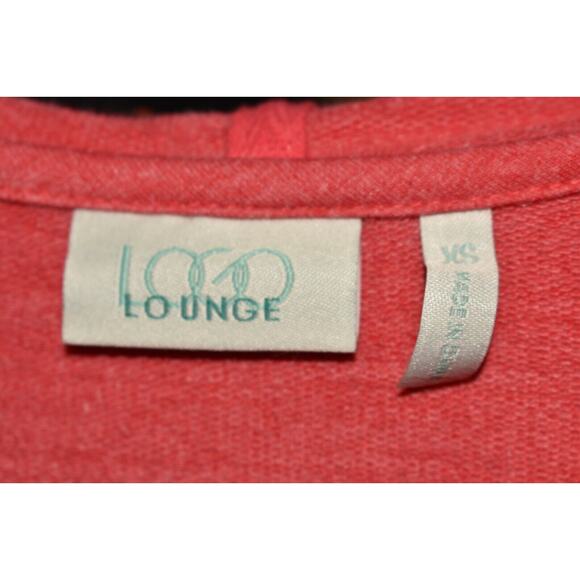 LOGO LOUNGE LORI‎ GOLDSTEIN $77 Long Sleeve Hooded Tie Front Cardigan XS - Picture 3 of 3